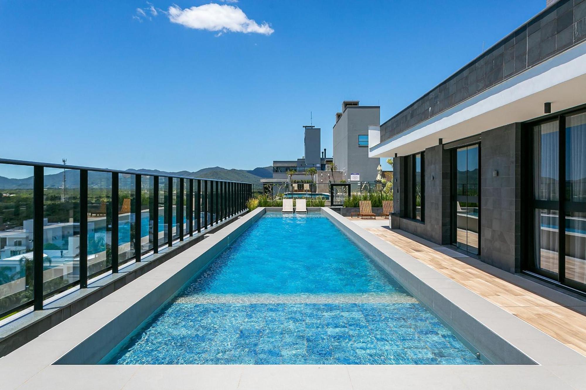 Wi-Fi 300Mb | Rooftop Com Piscina Em Jurere #Ja15 Florianópolis Dış mekan fotoğraf