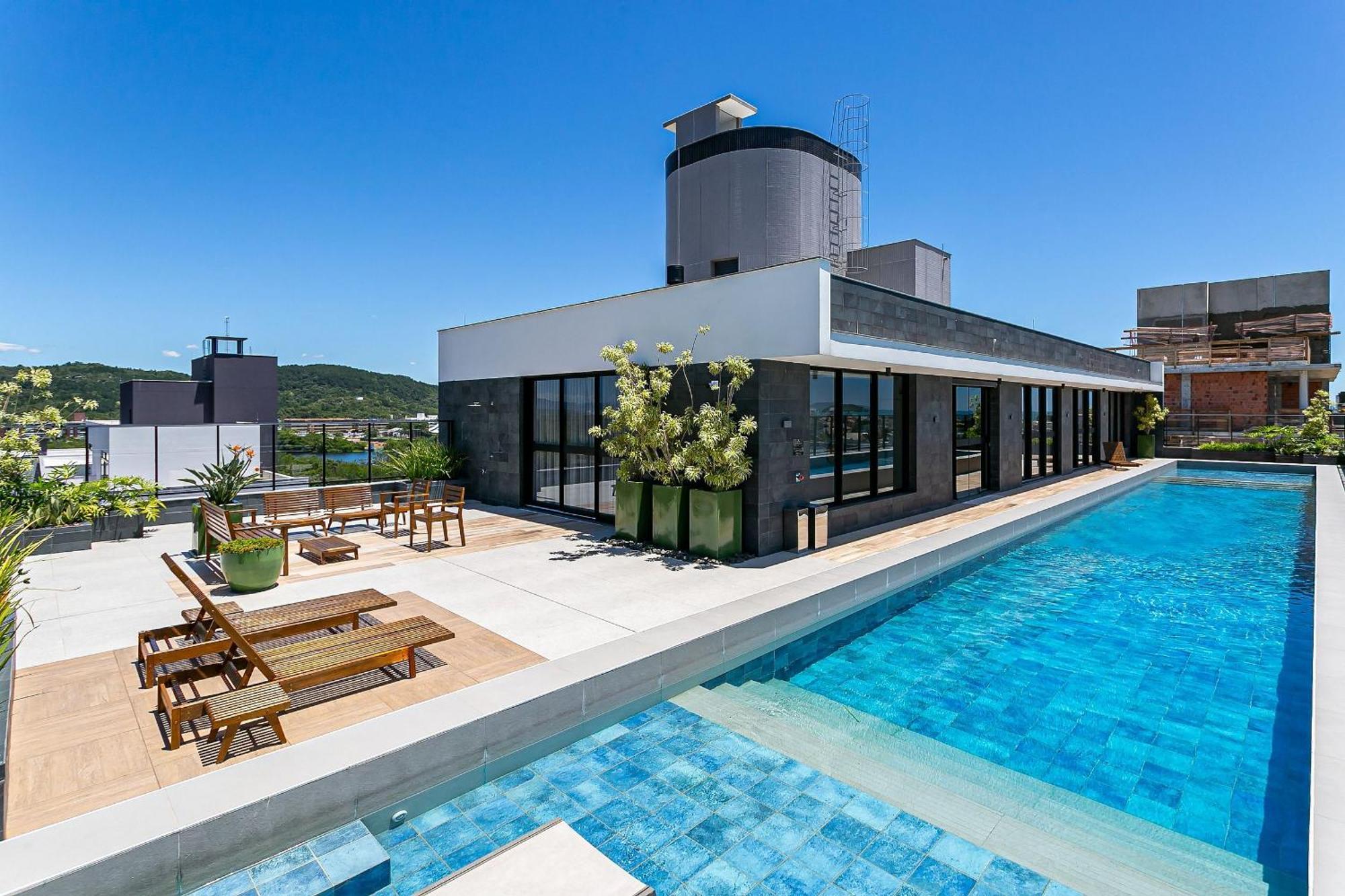 Wi-Fi 300Mb | Rooftop Com Piscina Em Jurere #Ja15 Florianópolis Dış mekan fotoğraf
